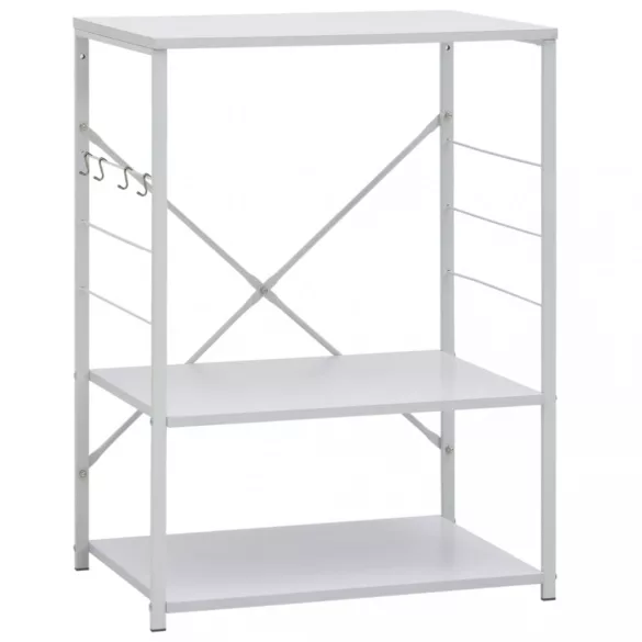 fehér szerelt fa mikrohullámú szekrény 60 x 39,6 x 79,5 cm