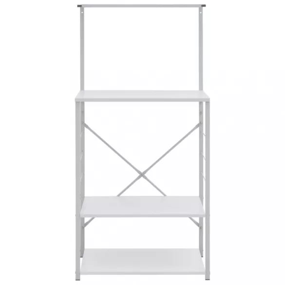 fehér szerelt fa mikrohullámú szekrény 60x39,6x123 cm