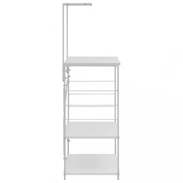 fehér szerelt fa mikrohullámú szekrény 60x39,6x123 cm