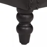 fekete valódi kecskebőr karosszék