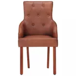 2 db barna valódi kecskebőr étkezőszék