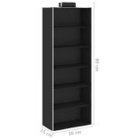 2 db szövet 6 polcos függő szekrényszervező