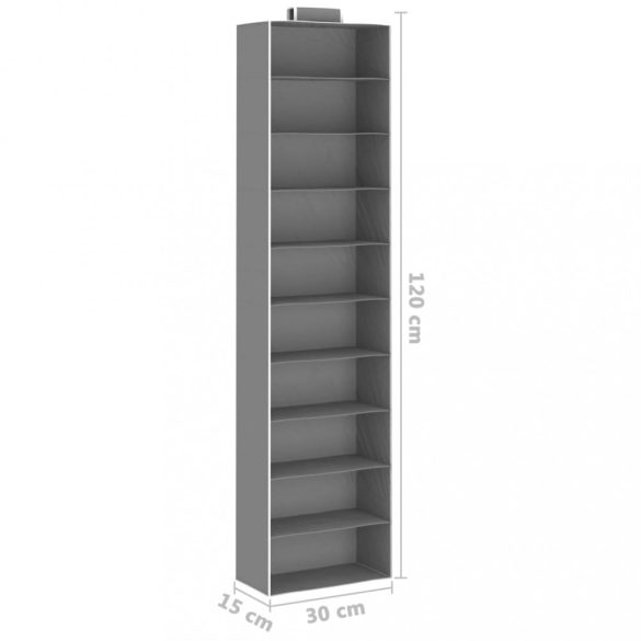 2 db szövet 10 polcos függő szekrényszervező