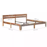 tömör fa ágykeret matrac nélkül 200 x 200 cm
