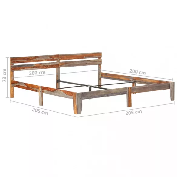tömör fa ágykeret matrac nélkül 200 x 200 cm