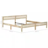 tömör mangófa ágykeret 200 cm