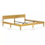tömör mangófa ágykeret 200 cm