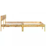 tömör újrahasznosított fa ágykeret 200 x 200 cm