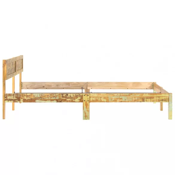 tömör újrahasznosított fa ágykeret 200 x 200 cm