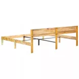 tömör újrahasznosított fa ágykeret 200 x 200 cm