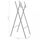 ezüst horganyzott acél összecsukható bárasztal láb 45x53x108 cm