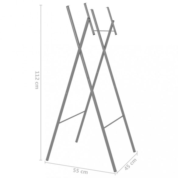ezüst horganyzott acél összecsukható bárasztal láb 45x53x108 cm