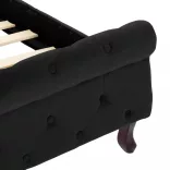 fekete bársony ágykeret 90 x 200 cm