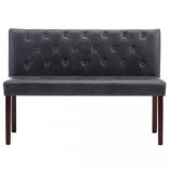 szürke művelúr pad 120 cm