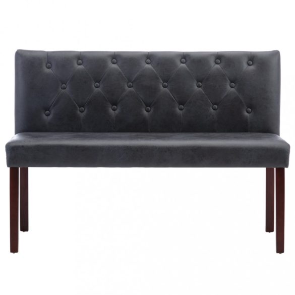 szürke művelúr pad 120 cm