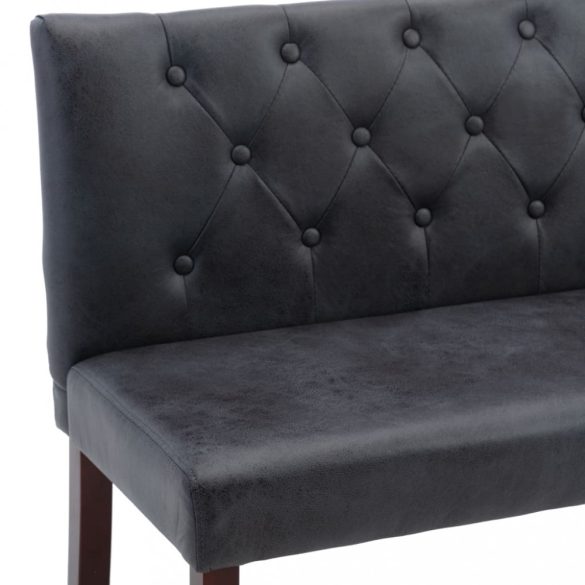 szürke művelúr pad 120 cm