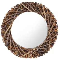 kör alakú tíkfa falitükör 60 cm