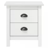 Hill fehér tömör fenyőfa éjjeliszekrény 46 x 35 x 49,5 cm