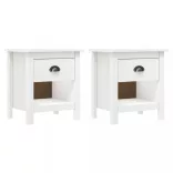 Hill 2 db tömör fenyőfa éjjeliszekrény 46 x 35 x 49,5 cm