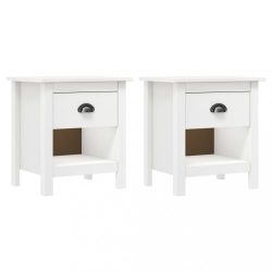   Hill 2 db tömör fenyőfa éjjeliszekrény 46 x 35 x 49,5 cm
