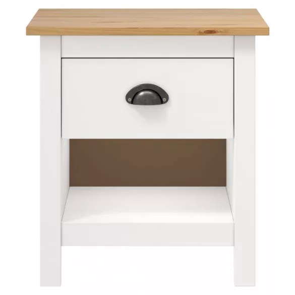Hill 2 db tömör fenyőfa éjjeliszekrény 46 x 35 x 49,5 cm