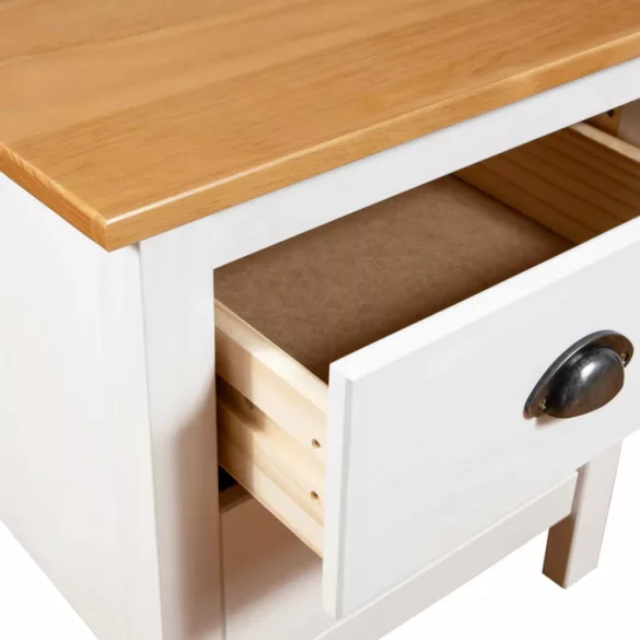 Hill 2 db tömör fenyőfa éjjeliszekrény 46 x 35 x 49,5 cm