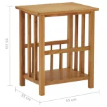 tömör tölgyfa magazinasztal 45 x 35 x 55 cm