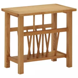 tömör tölgyfa magazinasztal 45 x 27 x 42 cm