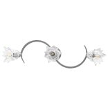 átlátszó üveg lámpaernyős mennyezeti lámpa 3 db E14-es izzóhoz