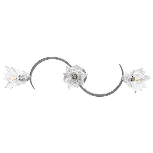 átlátszó üveg lámpaernyős mennyezeti lámpa 3 db E14-es izzóhoz