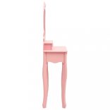 rózsaszín császárfa fésülködőasztal-szett ülőkével 50x59x136 cm