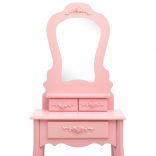 rózsaszín császárfa fésülködőasztal-szett ülőkével 50x59x136 cm