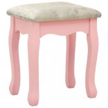 rózsaszín császárfa fésülködőasztal-szett ülőkével 75x69x140 cm