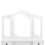 fehér császárfa fésülködőasztal-szett ülőkével 80 x 69 x 141 cm