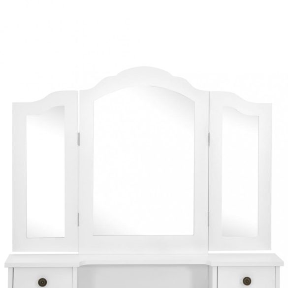 fehér császárfa fésülködőasztal-szett ülőkével 80 x 69 x 141 cm