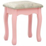 rózsaszín császárfa fésülködőasztal-szett ülőkével 80x69x141 cm