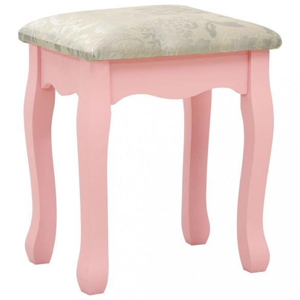 rózsaszín császárfa fésülködőasztal-szett ülőkével 80x69x141 cm