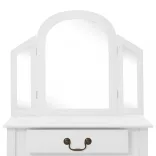 fehér császárfa MDF fésülködőasztal ülőkével 65x36x128 cm