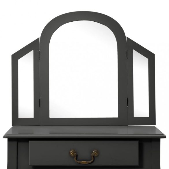 szürke császárfa MDF fésülködőasztal ülőkével 65x36x128 cm