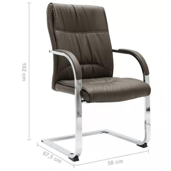 szürke konzolos műbőr irodaszék