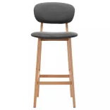 2 db sötétszürke szövet bárszék