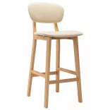 2 db krémszínű szövet bárszék