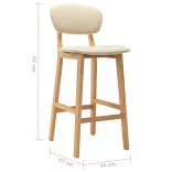 2 db krémszínű szövet bárszék