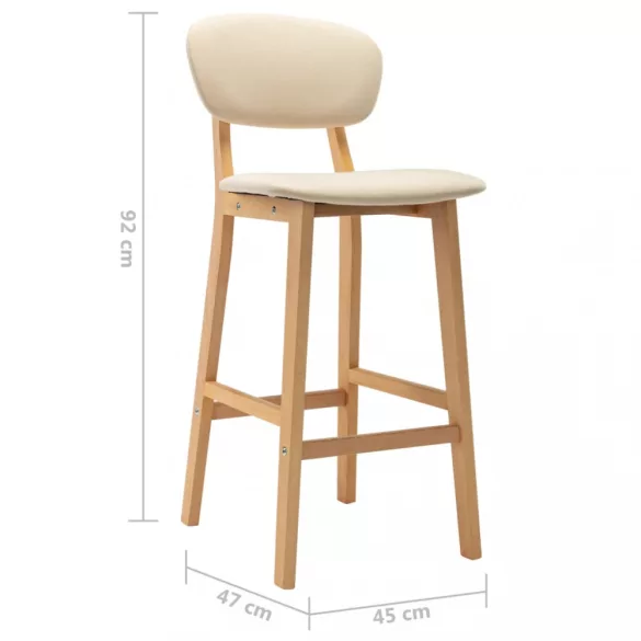 2 db krémszínű szövet bárszék