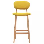 2 db mustársárga szövet bárszék