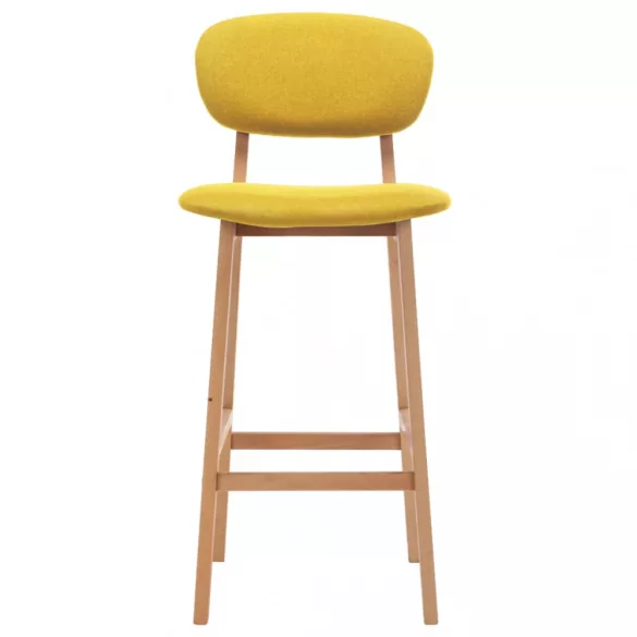 2 db mustársárga szövet bárszék