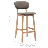 2 db tópszínű szövet bárszék