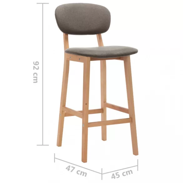 2 db tópszínű szövet bárszék