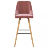 2 db rózsaszín bársony bárszék