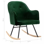 sötétzöld bársony hintaszék